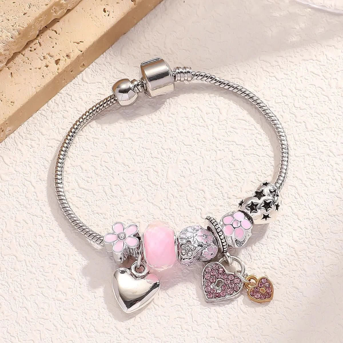 1PC Women's Fashion Multi Element Beaded Love Pan Family Bracelet Jewelry Accessories Daily Dressing - Wear and Wander