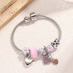 1PC Women's Fashion Multi Element Beaded Love Pan Family Bracelet Jewelry Accessories Daily Dressing - Wear and Wander