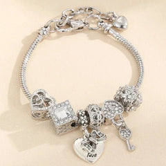 1PC Women's Fashion Multi Element Beaded Love Pan Family Bracelet Jewelry Accessories Daily Dressing - Wear and Wander