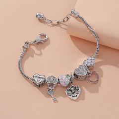 1PC Women's Fashion Multi Element Beaded Love Pan Family Bracelet Jewelry Accessories Daily Dressing - Wear and Wander
