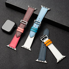 Leather strap For Apple watch band 44mm 45mm 41mm 40mm watchbands Loop bracelet for iWatch ultra 2 49mm series 10 9 8 7 6 5 4 SE