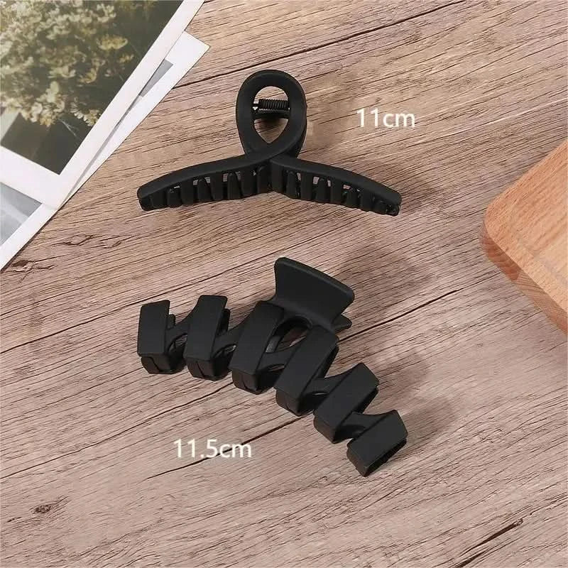 2/3/4Pcs Headwear Set Women Fashion Claw Clip Coffee Black Acrylic Large Hair Claw Korea For Girl Clip Barrette Hair Accessories - Wear and Wander