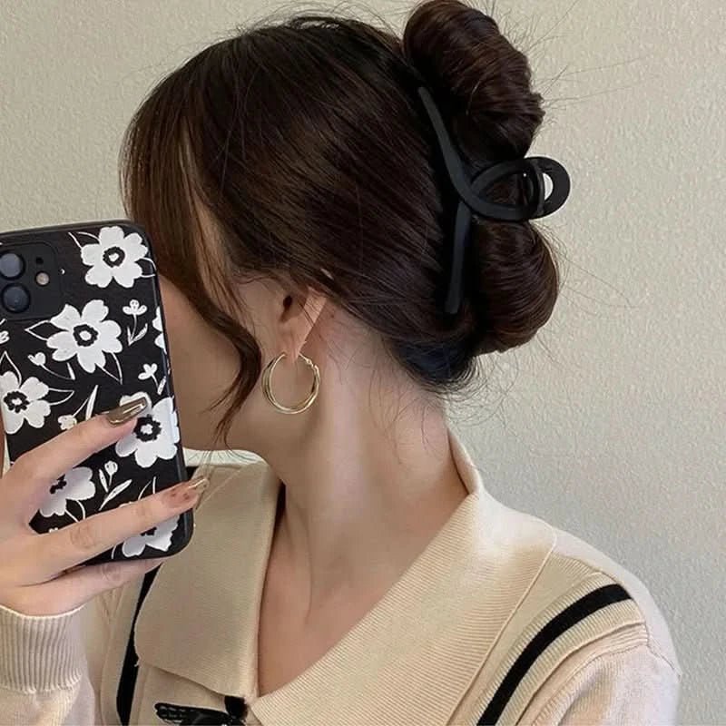 2/3/4Pcs Headwear Set Women Fashion Claw Clip Coffee Black Acrylic Large Hair Claw Korea For Girl Clip Barrette Hair Accessories - Wear and Wander