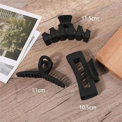 2/3/4Pcs Headwear Set Women Fashion Claw Clip Coffee Black Acrylic Large Hair Claw Korea For Girl Clip Barrette Hair Accessories - Wear and Wander