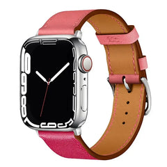 Leather strap For Apple watch band 44mm 45mm 41mm 40mm watchbands Loop bracelet for iWatch ultra 2 49mm series 10 9 8 7 6 5 4 SE