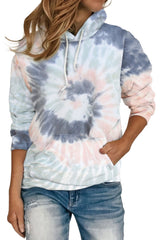 Multicolor Tie Dye Pattern Hoodie