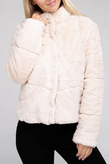 Fluffy Zip-Up Sweater Jacket