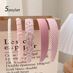 5pcs Set Fashion Women Cloth Hair Bands Headdress Headband Girls Hairband Hair Hoop Female Hair Accessories Headwear - Wear n Wander