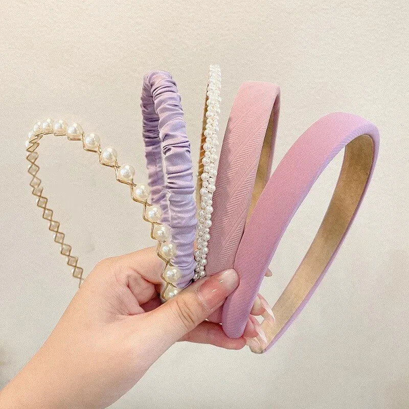 5pcs Set Fashion Women Cloth Hair Bands Headdress Headband Girls Hairband Hair Hoop Female Hair Accessories Headwear - Wear n Wander