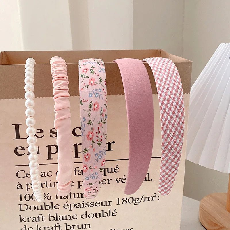 5pcs Set Fashion Women Cloth Hair Bands Headdress Headband Girls Hairband Hair Hoop Female Hair Accessories Headwear - Wear n Wander