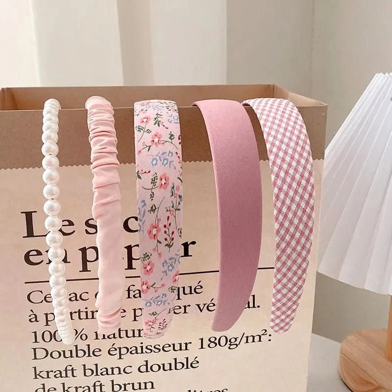 5pcs Set Fashion Women Cloth Hair Bands Headdress Headband Girls Hairband Hair Hoop Female Hair Accessories Headwear - Wear and Wander