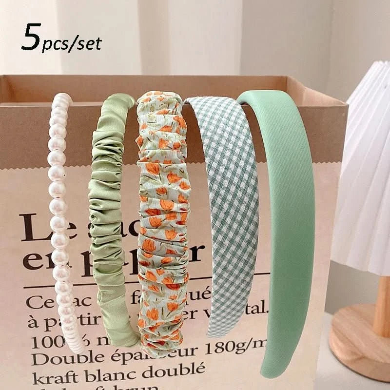 5pcs Set Fashion Women Cloth Hair Bands Headdress Headband Girls Hairband Female Hair Accessories Headwear - Wear and Wander