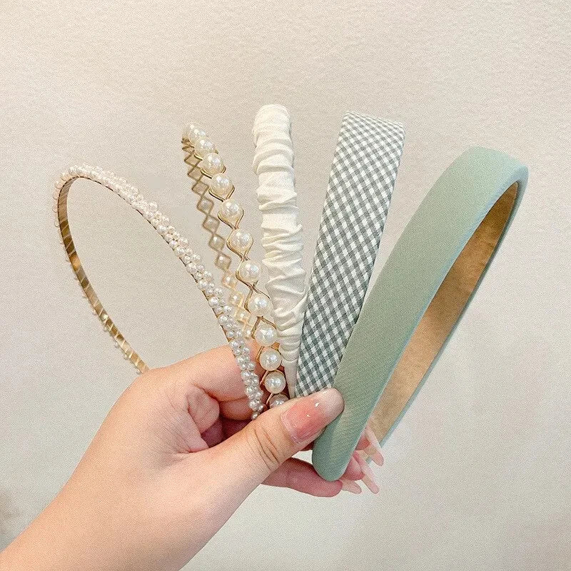 5pcs Set Fashion Women Cloth Hair Bands Headdress Headband Girls Hairband Hair Hoop Female Hair Accessories Headwear - Wear n Wander