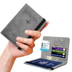 PU Leather Wallet Travel Passport Purse Card Male Travel Accessories Hand Carry Passport Business Cards Holder Wallet
