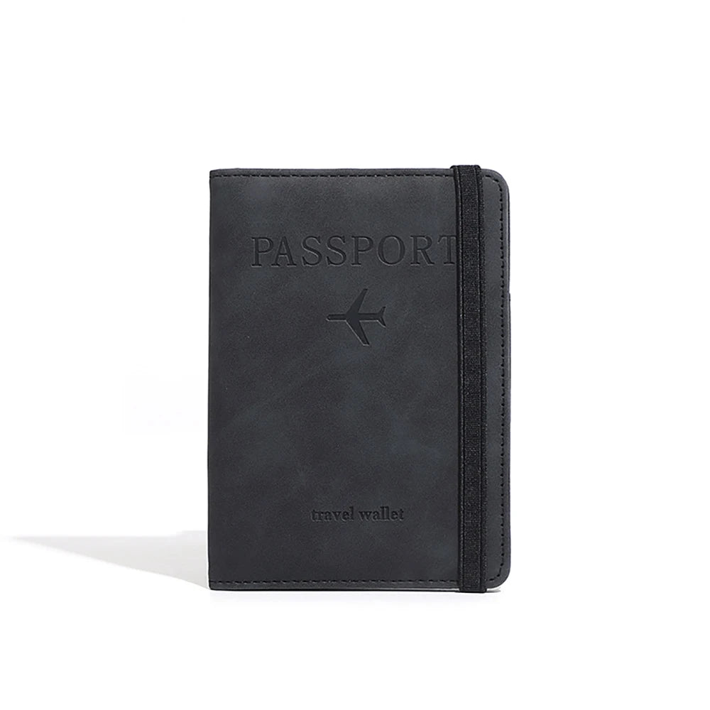 PU Leather Wallet Travel Passport Purse Card Male Travel Accessories Hand Carry Passport Business Cards Holder Wallet
