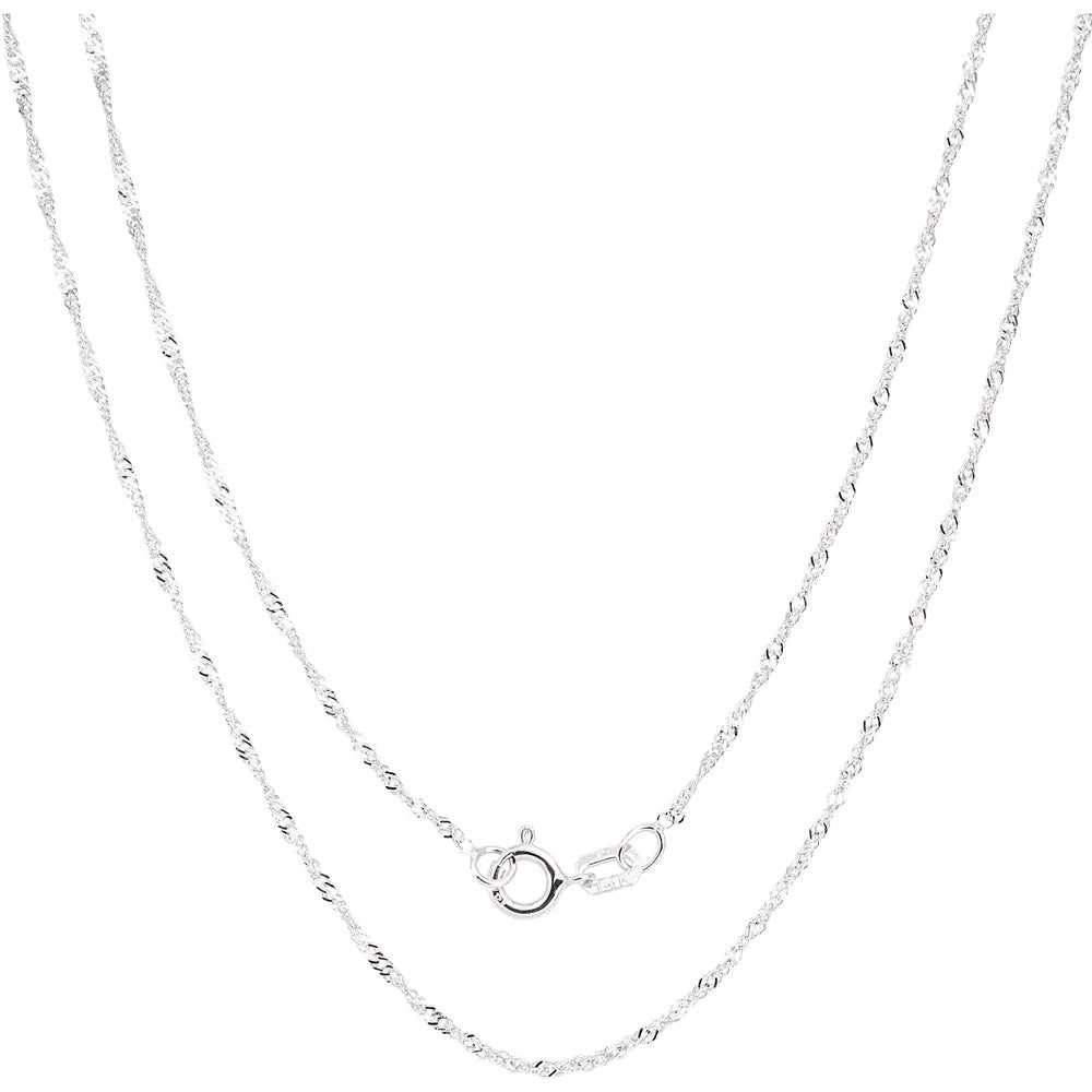 925 Sterling Silver Singapore Chain Necklace - Wear and Wander