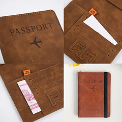 PU Leather Wallet Travel Passport Purse Card Male Travel Accessories Hand Carry Passport Business Cards Holder Wallet