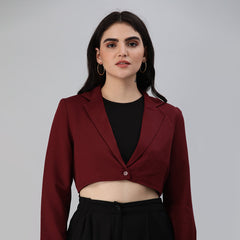 Cropped Tailored Blazer