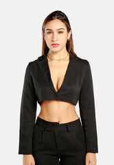 Cropped Tailored Blazer