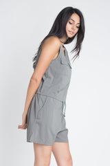 Women's Zip Front Sleeveless Romper