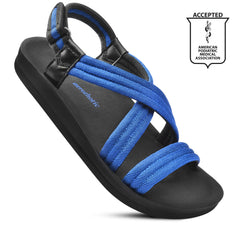 Aerothotic Hadal Women's Velcro Ankle Strap Slip on Sandals - Wear and Wander