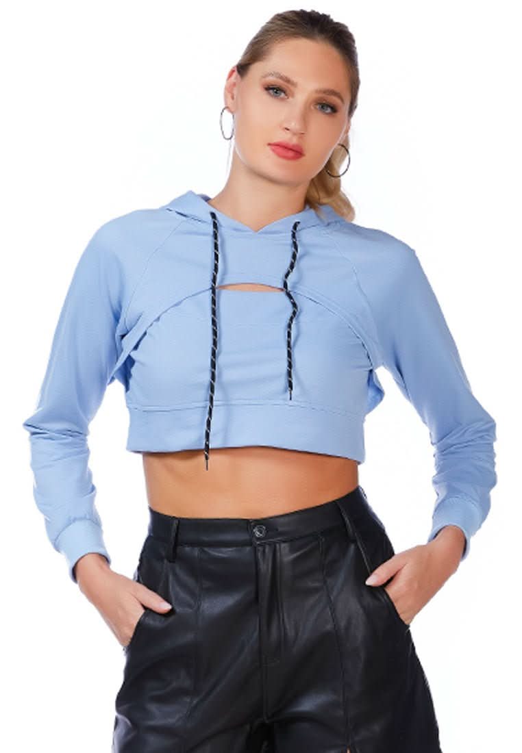 All Relaxed Front Slit Cropped Hoodie - Wear and Wander