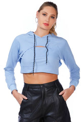 All Relaxed Front Slit Cropped Hoodie - Wear and Wander
