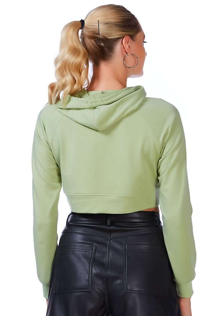All Relaxed Front Slit Cropped Hoodie - Wear and Wander