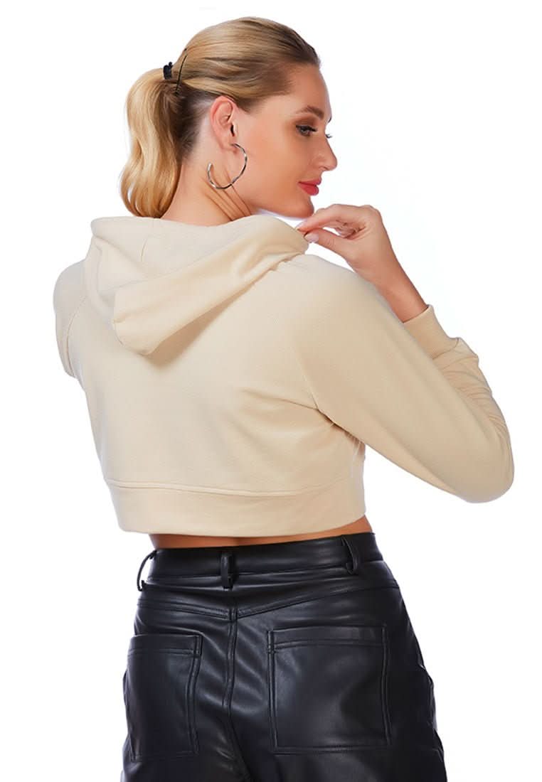 All Relaxed Front Slit Cropped Hoodie - Wear and Wander