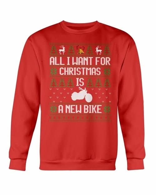 All want for Christmas is new Bike Sweatshirt - Wear and Wander