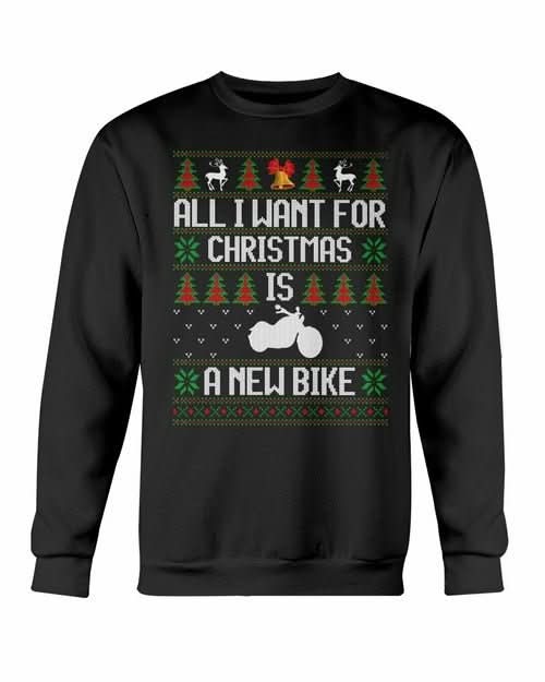All want for Christmas is new Bike Sweatshirt - Wear and Wander
