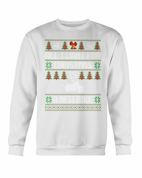 All want for Christmas is new Bike Sweatshirt - Wear and Wander
