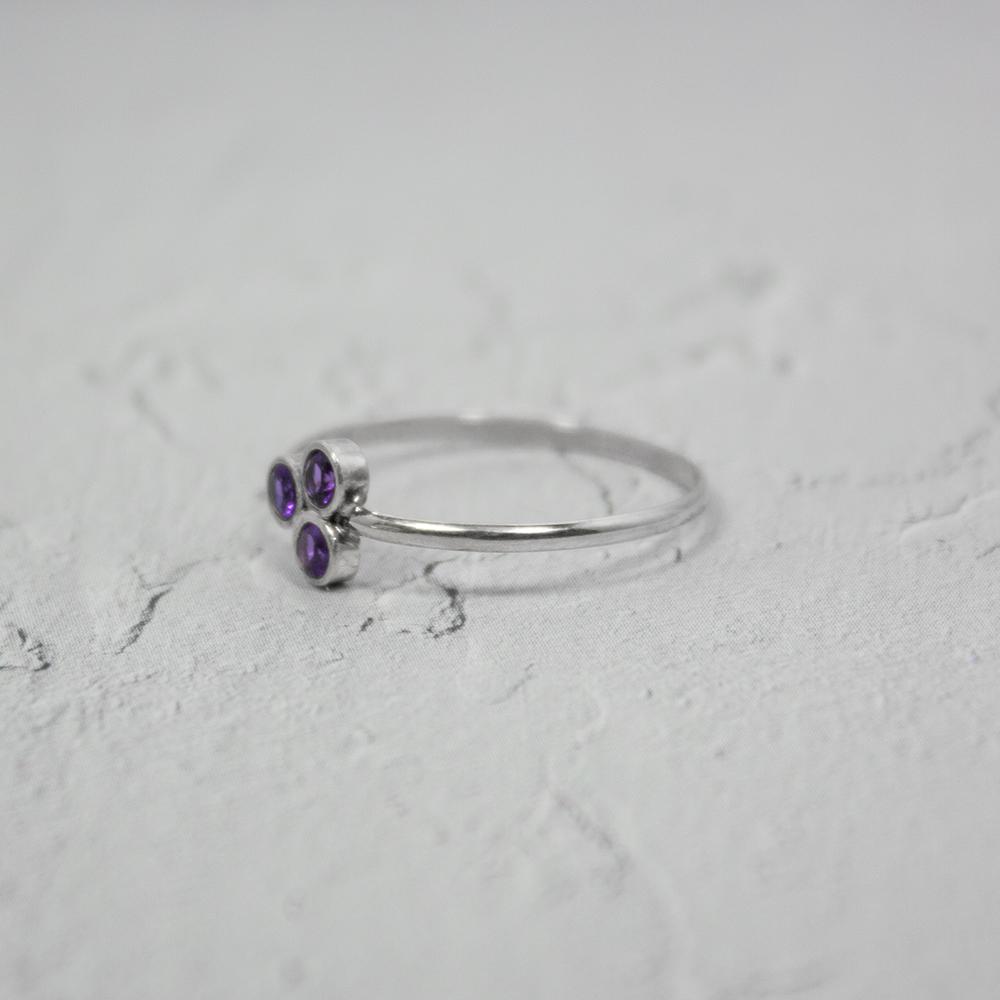 Amethyst Cluster Sterling Silver Ring - Wear and Wander