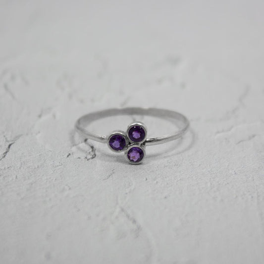 Amethyst Cluster Sterling Silver Ring - Wear and Wander