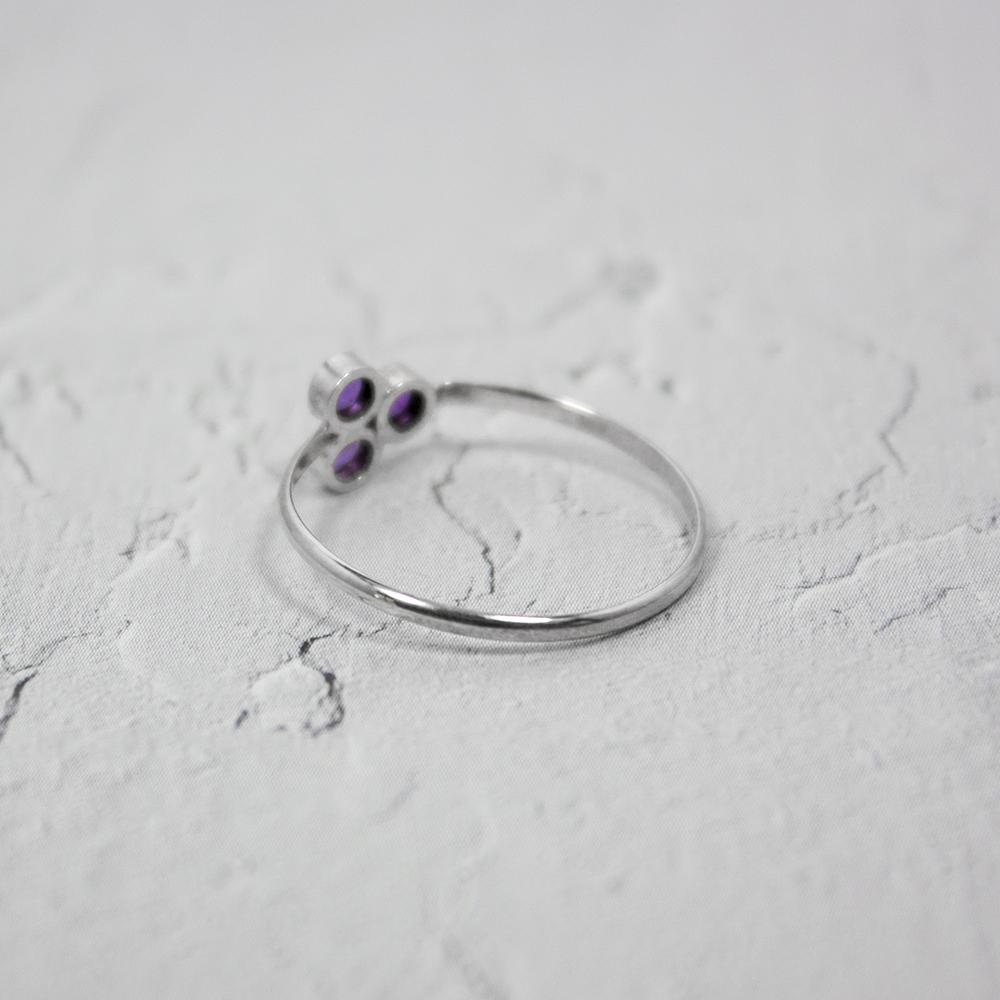 Amethyst Cluster Sterling Silver Ring - Wear and Wander