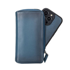 Apple iPhone 14 Series Detachable and Zipper Leather Wallet Case - PMW - Wear and Wander