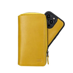 Apple iPhone 14 Series Detachable and Zipper Leather Wallet Case - PMW - Wear and Wander