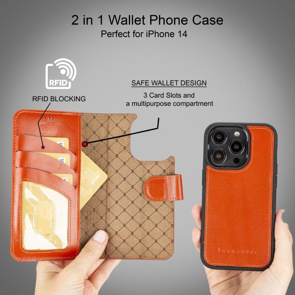 Apple iPhone 14 Series Detachable Leather Wallet Case Colorful - MW - Wear and Wander