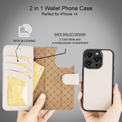 Apple iPhone 14 Series Detachable Leather Wallet Case Colorful - MW - Wear and Wander