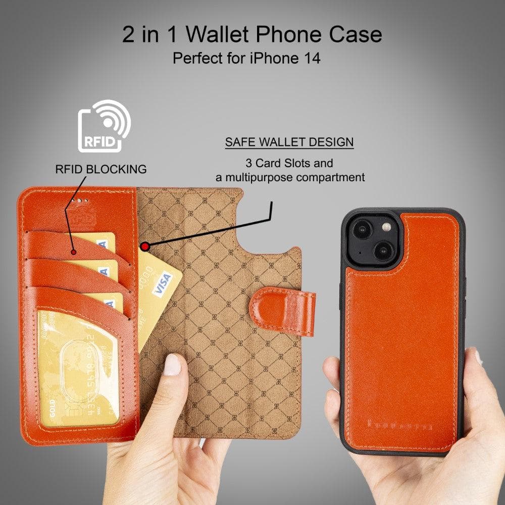 Apple iPhone 14 Series Detachable Leather Wallet Case Colorful - MW - Wear and Wander