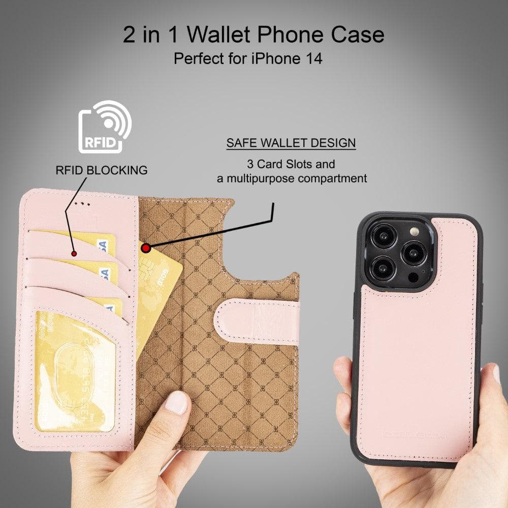 Apple iPhone 14 Series Detachable Leather Wallet Case Colorful - MW - Wear and Wander