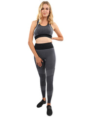 Arleta Seamless Leggings & Sports Bra Set - Black - Wear and Wander