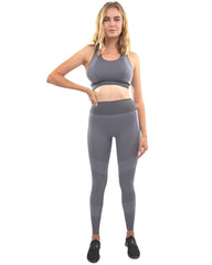 Arleta Seamless Leggings & Sports Bra Set - Grey - Wear and Wander