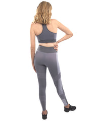 Arleta Seamless Leggings & Sports Bra Set - Grey - Wear and Wander