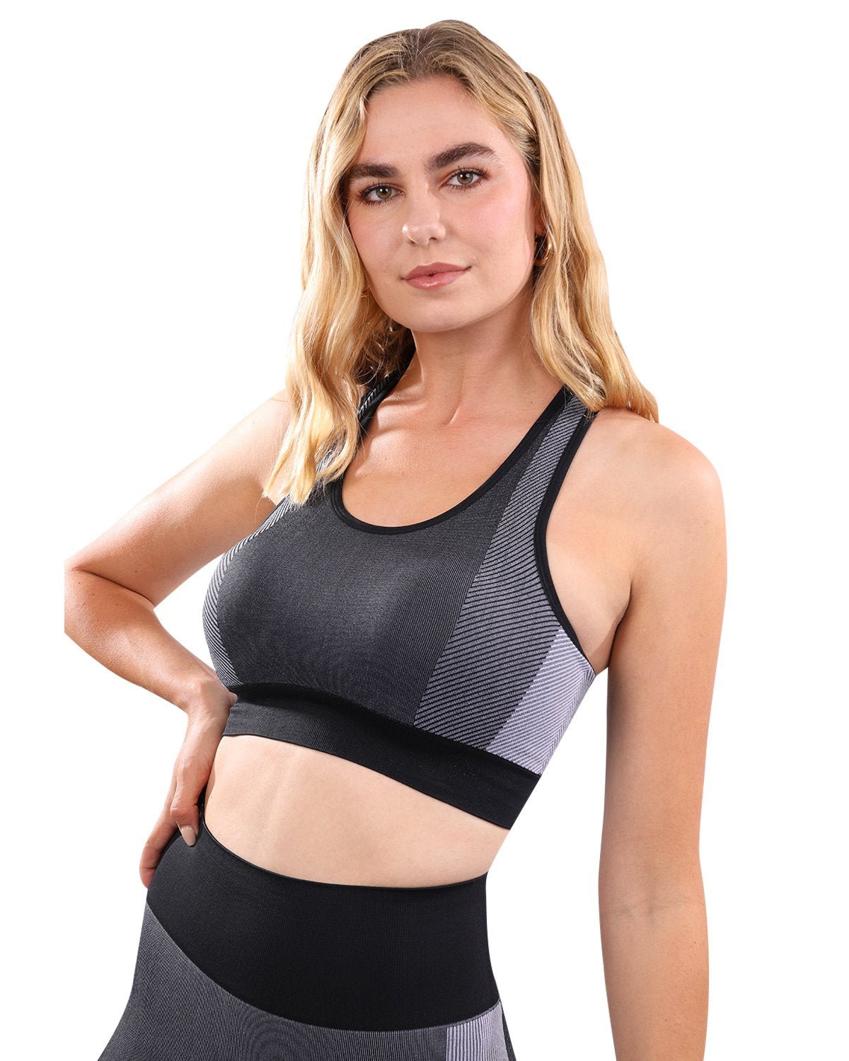 Arleta Seamless Sports Bra - Black - Wear and Wander