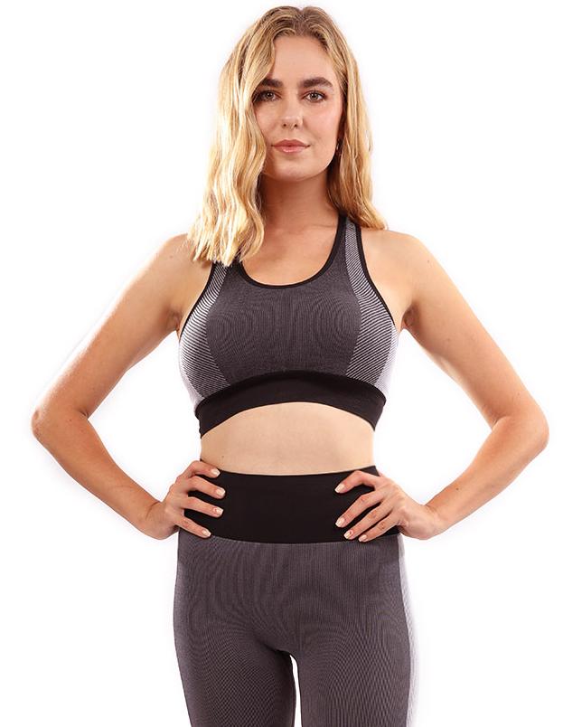 Arleta Seamless Sports Bra - Black - Wear and Wander