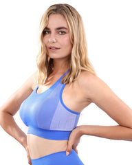 Arleta Seamless Sports Bra - Blue - Wear and Wander