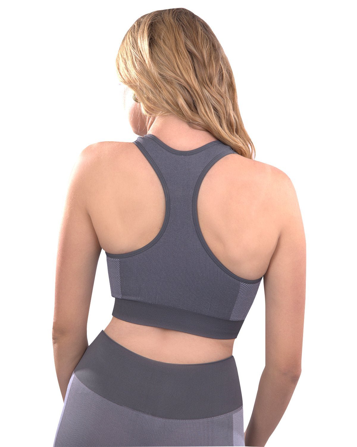 Arleta Seamless Sports Bra - Grey - Wear and Wander