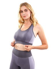 Arleta Seamless Sports Bra - Grey - Wear and Wander