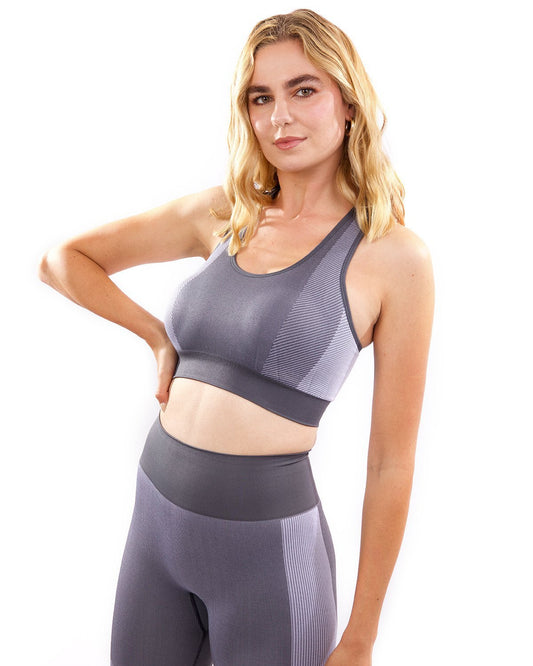 Arleta Seamless Sports Bra - Grey - Wear and Wander